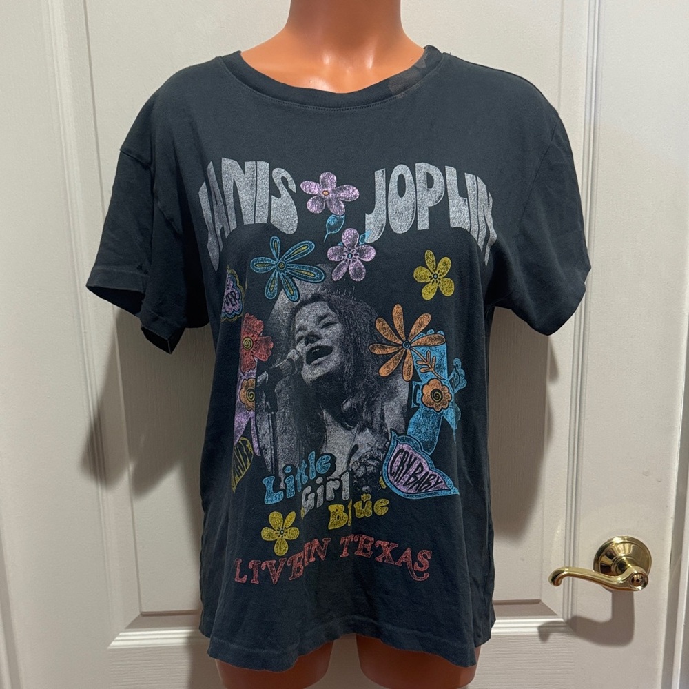 DAYDREAMER Janis Joplin LITTLE GIRL BLUE Tour Band T Shirt S Small $68 EUC - Picture 5 of 12